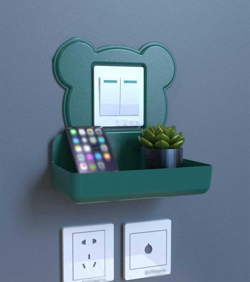 Wall Mounted Mickey Mouse Shaped Socket Mobile Phone Storage Holder
