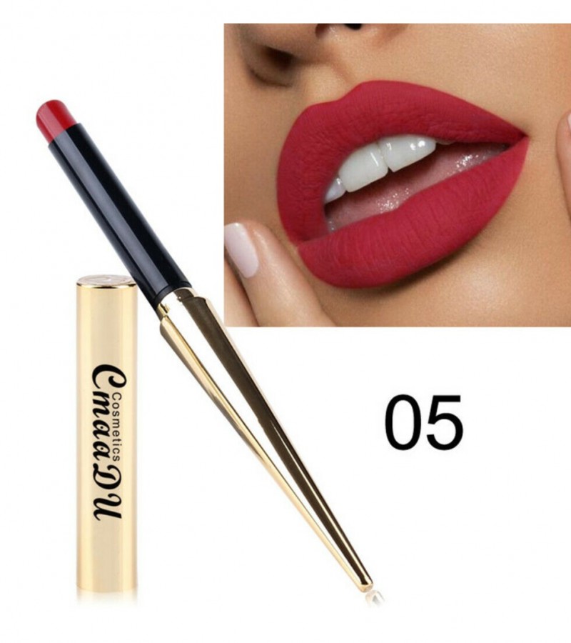 CMAADU BEAUTY VELVET MATTE LIPSTICK PENCIL WATERPROOF LONG LASTING LIP MAKEUP (N0 :05)