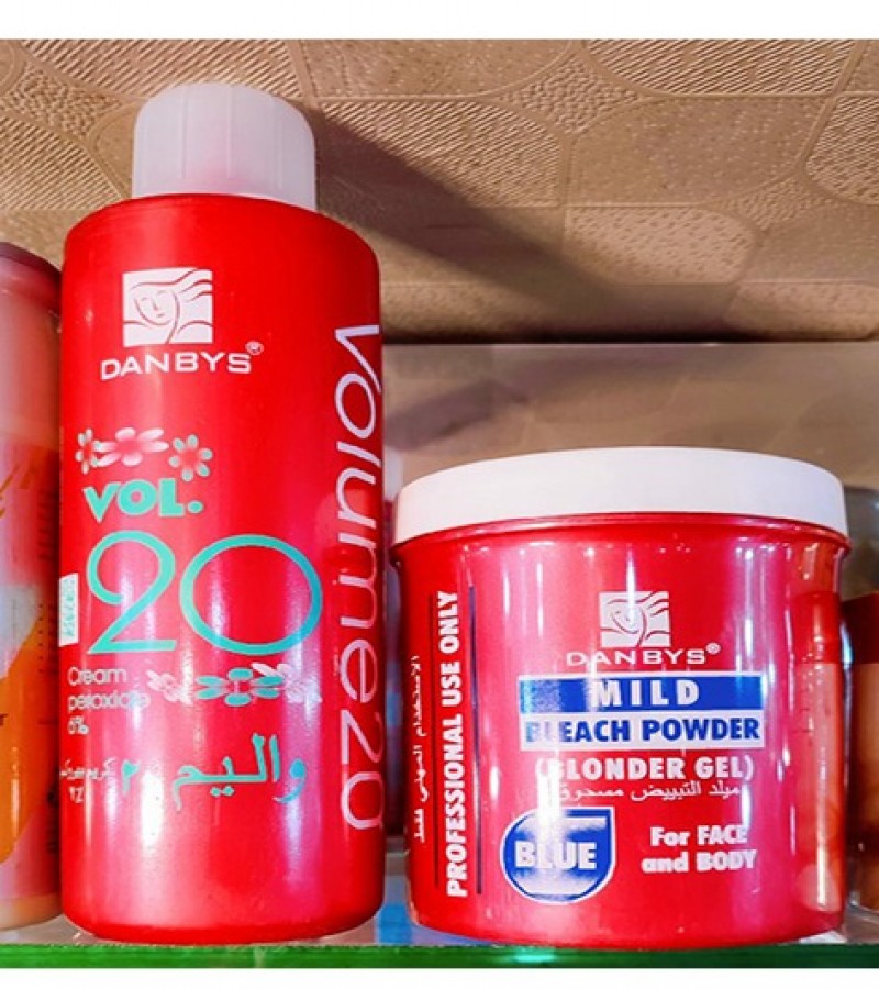 DANBYS Mild Bleach Powder and Vol. 20 Cream for Face and Body ( Parlor Size )