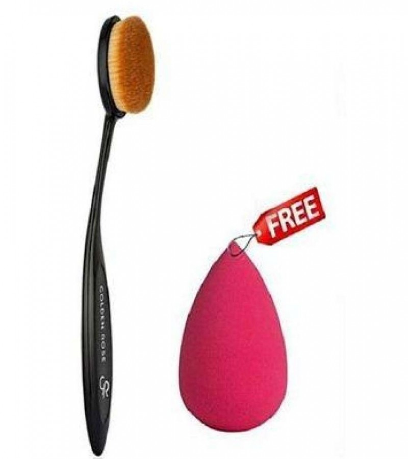 Pack Of 2 - Oval Brush With Beauty Blender Sponge