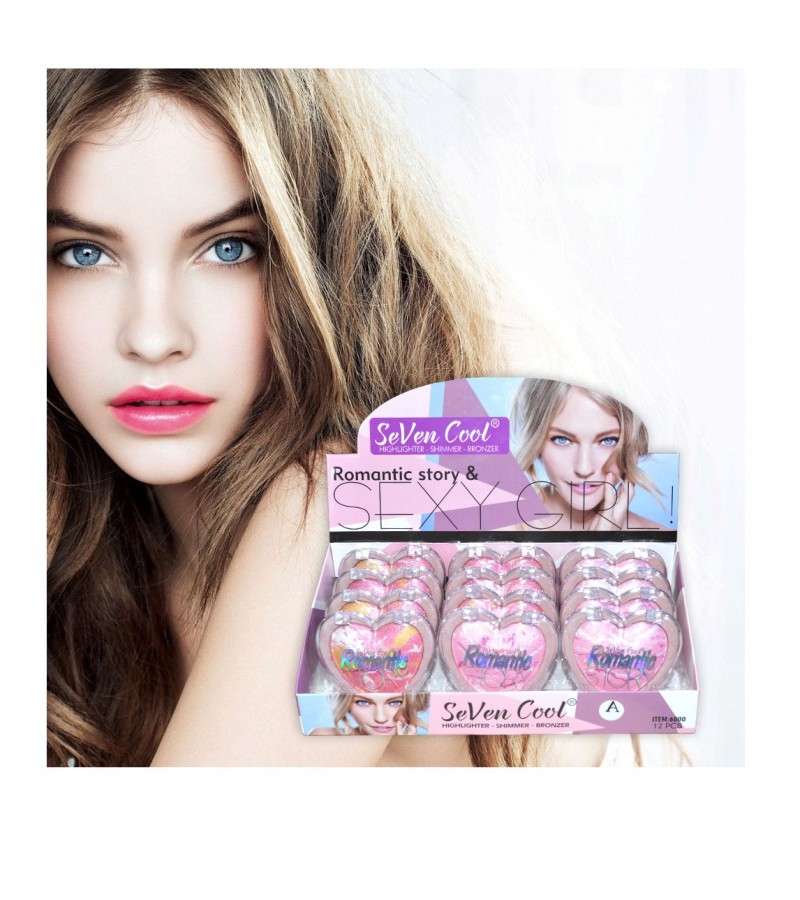 Seven Cool Highlighter , Shimmer, Bronzer(Pack Of 4)    FM1717