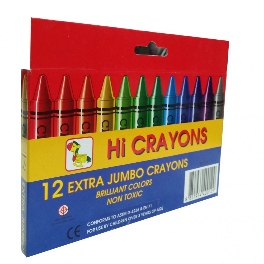 Hi Crayons For Kids - 12 Extra Jumbo Crayons