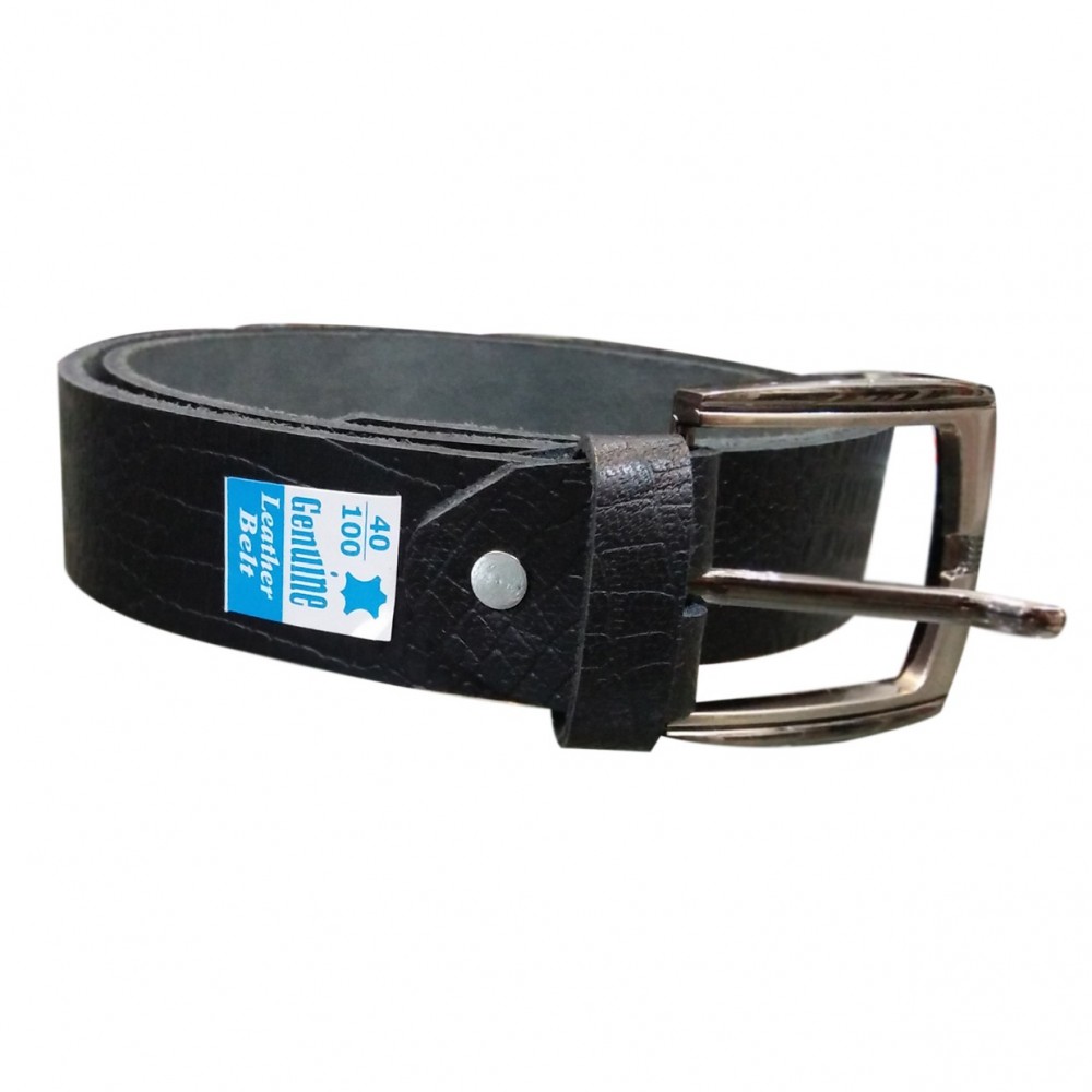 High Quality Black Crocodile Leather Belt With Silver Buckle For Men
