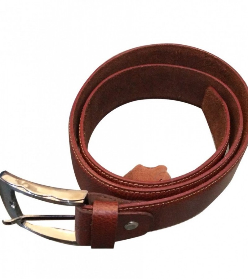 High Quality Brown Crocodile Patent Leather Belt With Chrome Buckle For Men