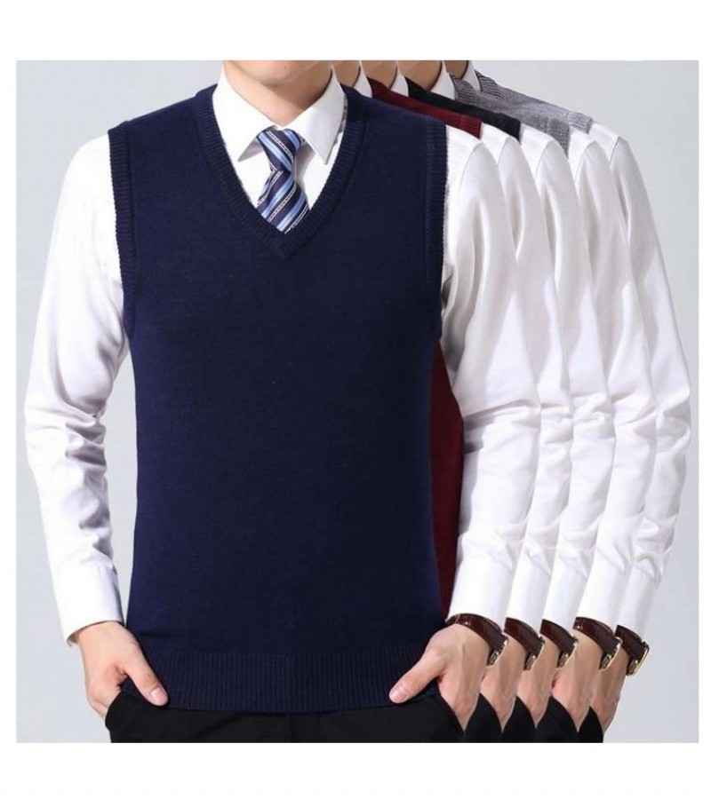 High Quality New Fashion Sleeveless Wool Sweater Men