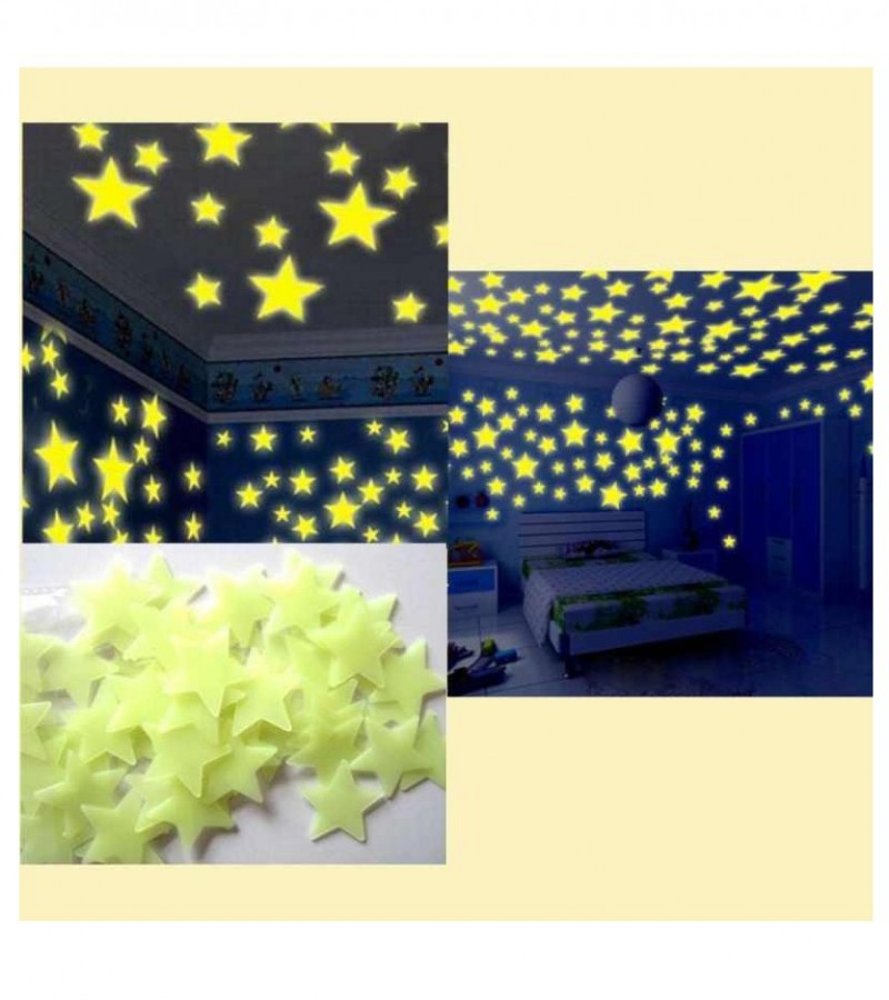 Home Bedroom Wall Ceiling Dreamy Noctilucent Fluorescent Glow In The Dark Stars Wall Stickers