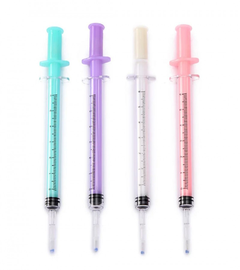 Colorful Unique Style Fountain Pens For Stationery Lovers-Syringe_Style Pen With Colorful Body Smooth Ink Flow Fountain Pen With Cartridge-2313