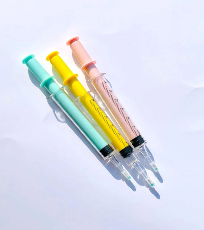 Colorful Unique Style Fountain Pens For Stationery Lovers-Syringe_Style Pen With Colorful Body Smooth Ink Flow Fountain Pen With Cartridge-2313