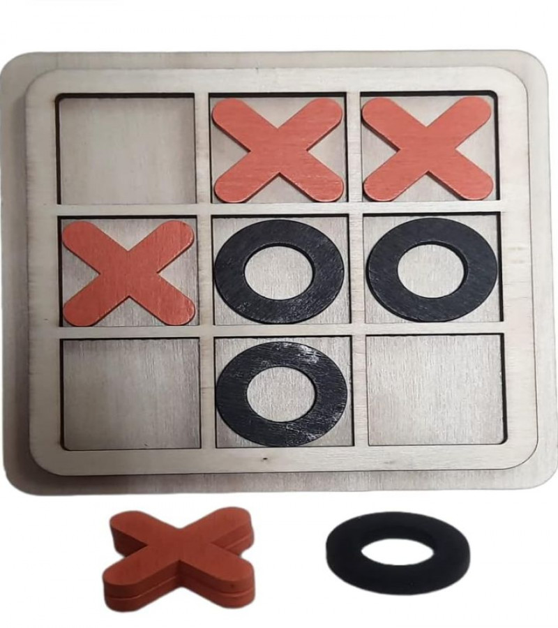 HOT DEAL NO 1.Wooden Tic Tac Toe Game for Kids | Wooden XOXO Family Game | Tic Tac Toe Game Zero and Cross Kids Activity