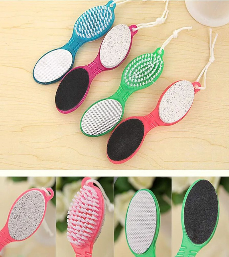 HOT DEAL NO1.1PC 4-in-1 Pedicure Paddle Kit Tool with Pumice Stone Foot Hand Toe Nail Cleaning Brush Foot File Callus Reducer Setonly 189
