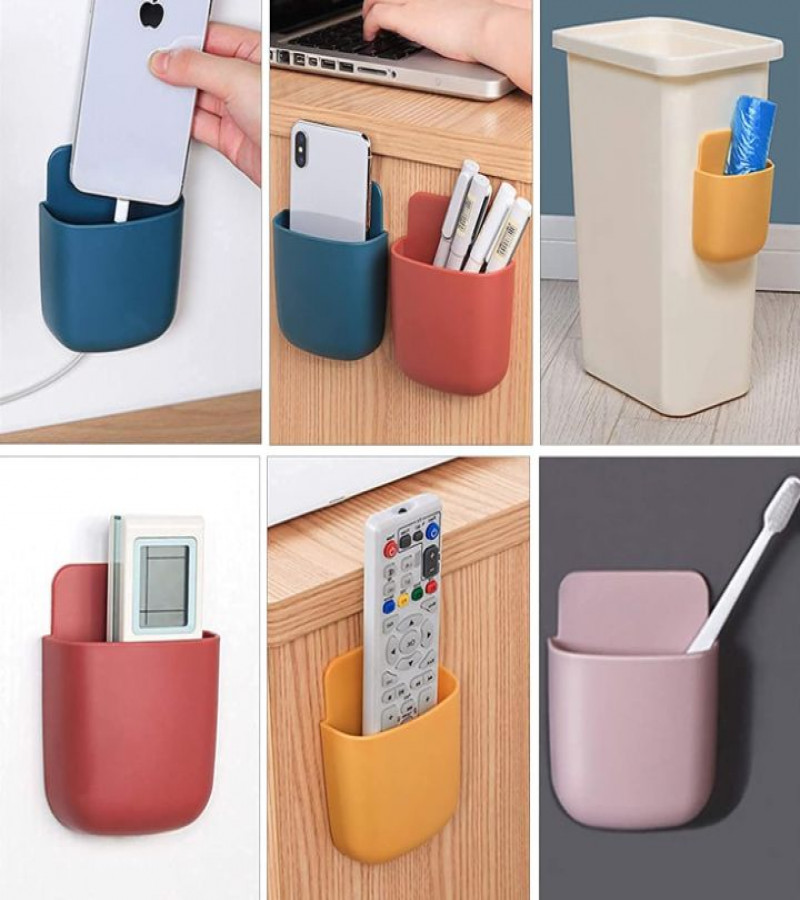 HOT DEALS NO1. 1PC mobile holder Remote Control Holder Wall Mount Media Storage Box Sticky Organizer for Air Conditioner Remote, TV Remote,