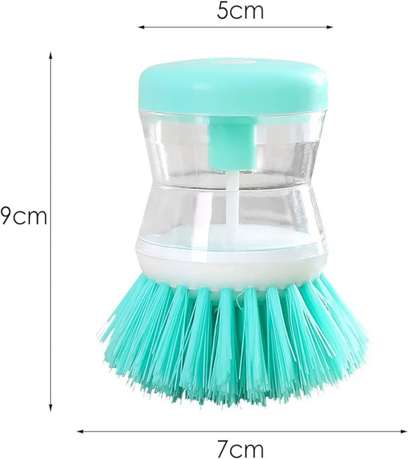 HOT DEALS NO1.1PC Soap Dispensing Dish Brushes Set Press Type Washing Up Brush with Liquid Dispenser Durable Palm Washing up Brushes