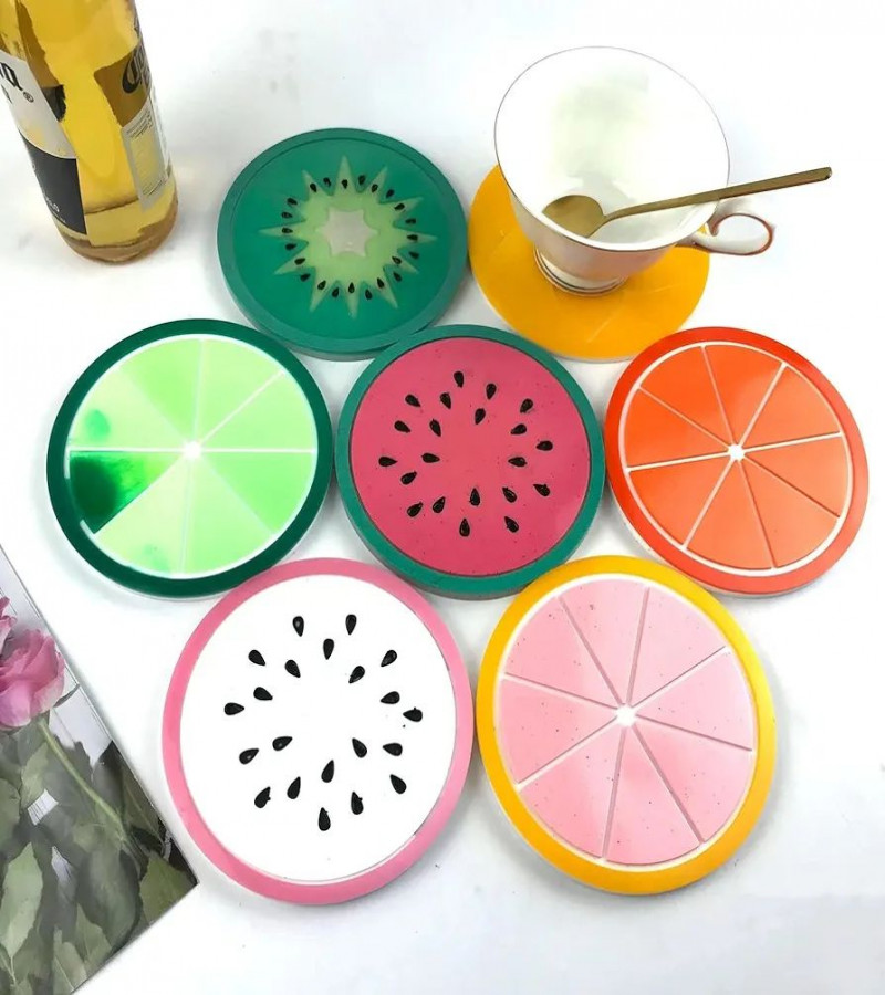 HOT DEALS NO1.Coaster molds 1pack Fruit Coaster molds for for epoxy Resin，Orange Coaster molds for Resin Casting