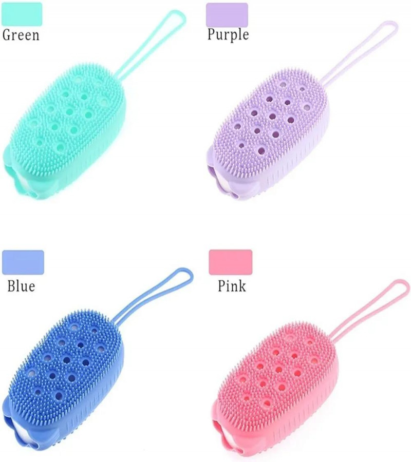 HOT DEALS NO1.Silicone Loofah Bubloop ble Bath Scrubbing Brush Quick Foaming Sponge Soft Rubbing Massage Body Cleaner Brush for Shower Bathroom
