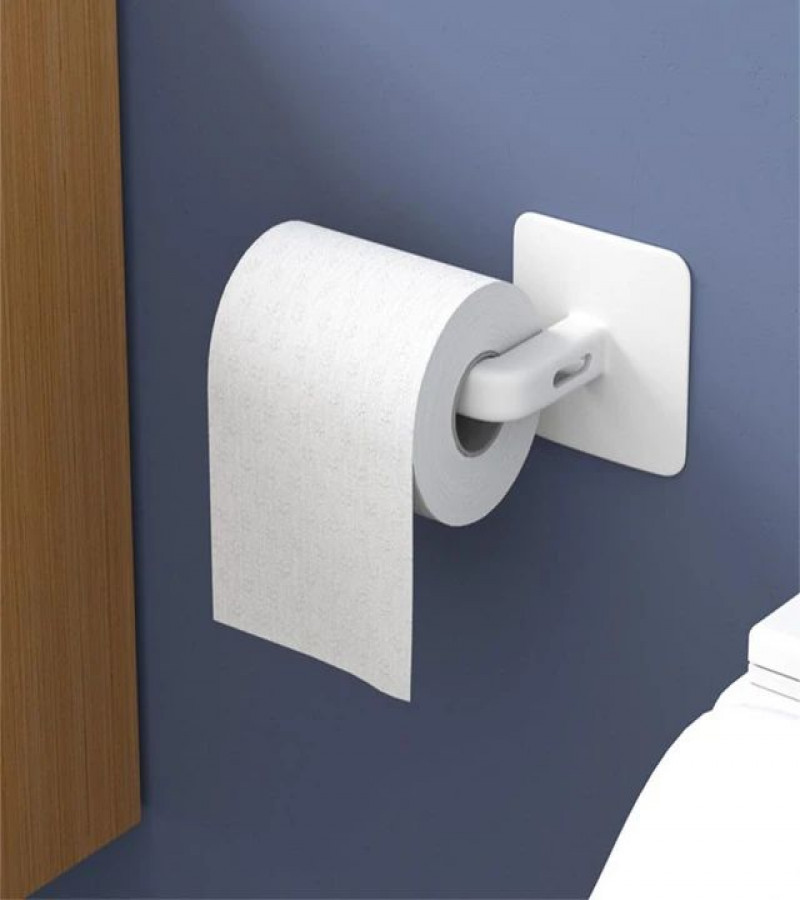 HOT DEALS NO1.Toilet Paper Holder, 1PC Toilet Paper Holder Punch Free Under Cabinet Paper Roll Rack Tissue Hanger Storage Rack for Bathroom
