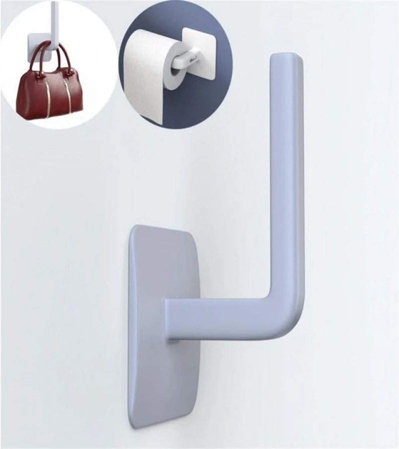 HOT DEALS NO1.Toilet Paper Holder, 1PC Toilet Paper Holder Punch Free Under Cabinet Paper Roll Rack Tissue Hanger Storage Rack for Bathroom