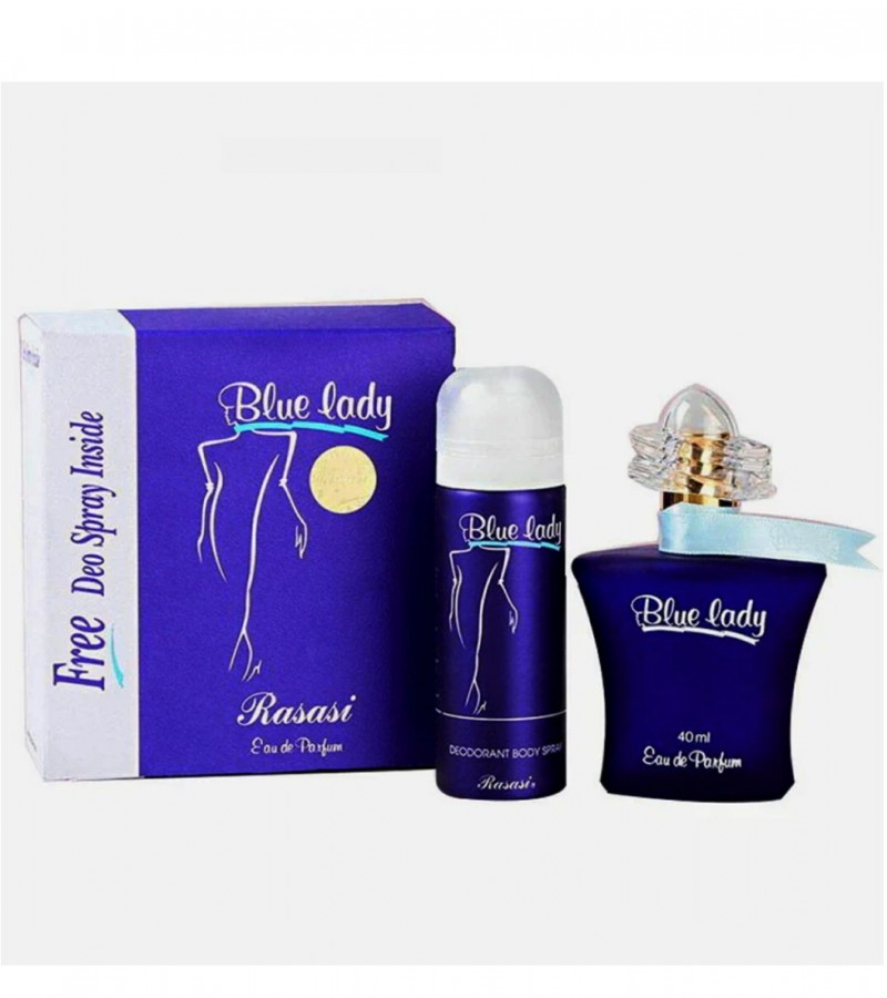 Rasasi Blue Lady Perfume With Deo For Women – 40 ml