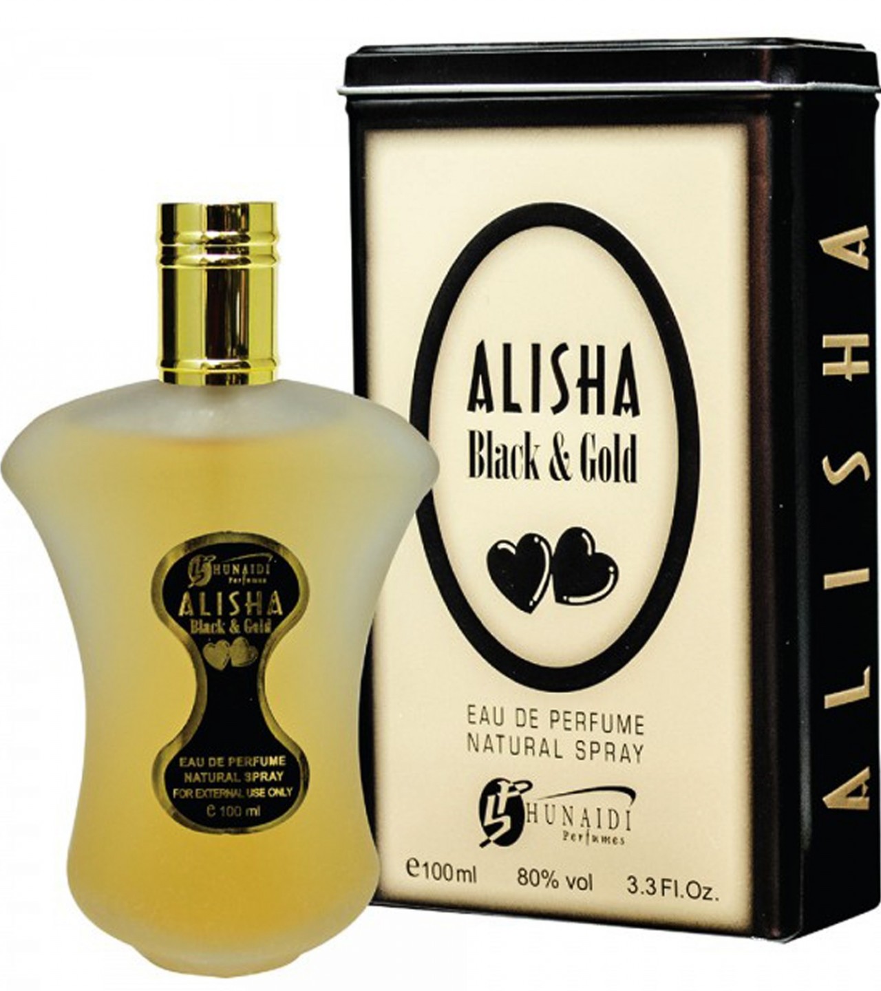 Hunaidi Alisha Black & Gold Perfume For Men - 100 ml