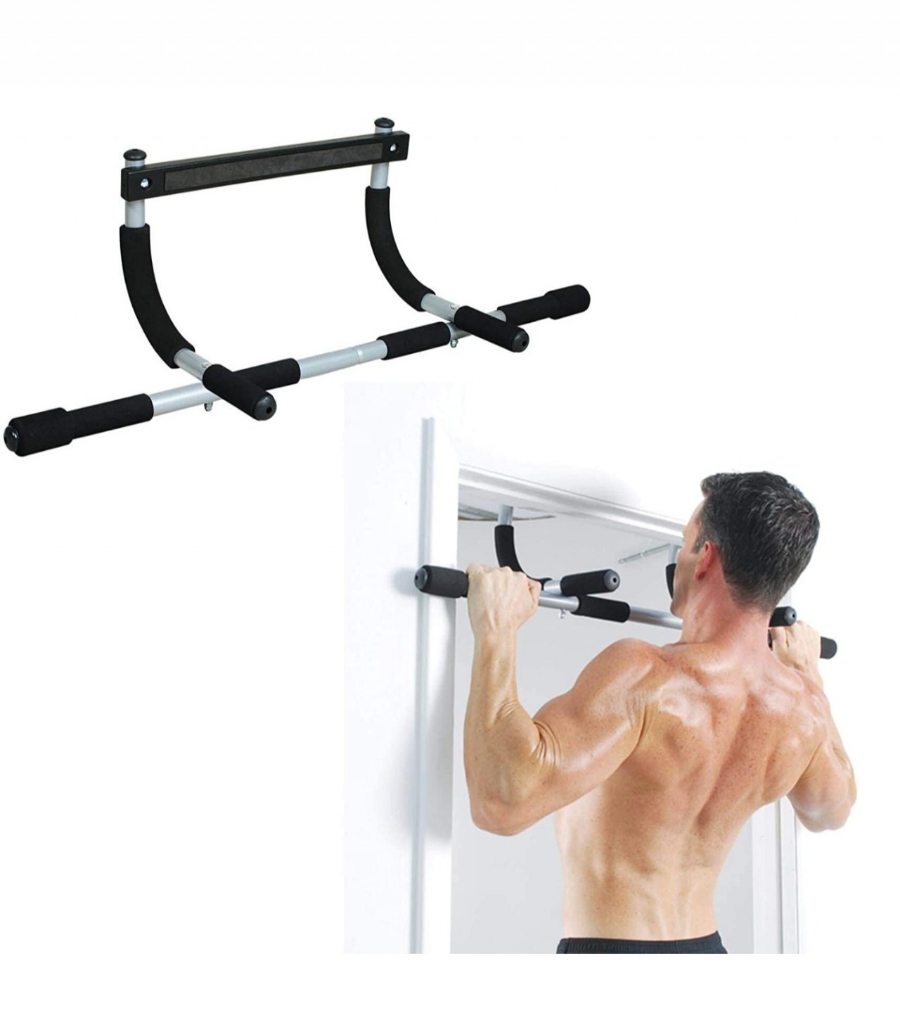 Iron Chinup Bar High Quality Imported Bar Multi Pull Up Bar Silver