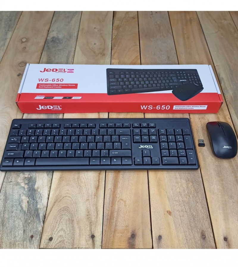 Jedel Wireless Keyboard Mouse Combo WS650