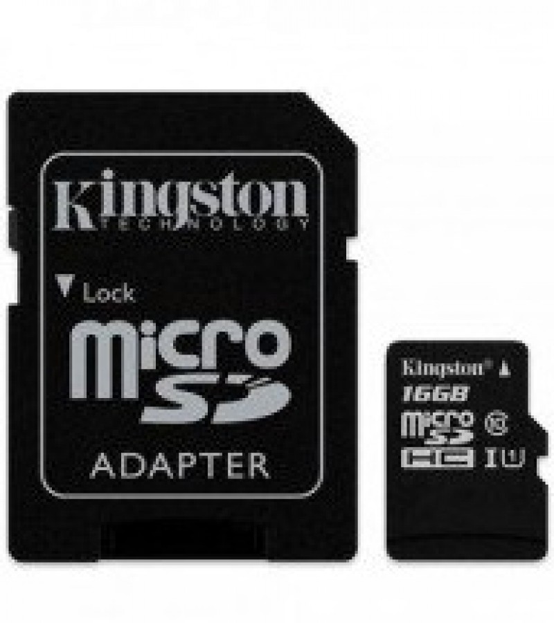 KIGSTONE 16GB Micro SDHC Memory Card With SD Adapter