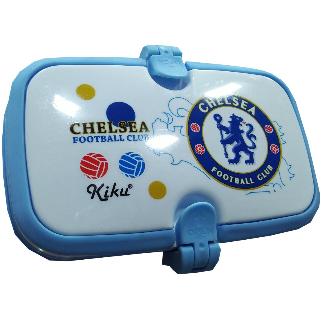 Kiku Chelsea Football Club Lunch Box for Kids - White & Blue