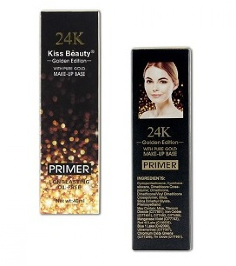 Kiss beauty 24K Gold Matte Primer Oil Free Long Lasting - 40ML