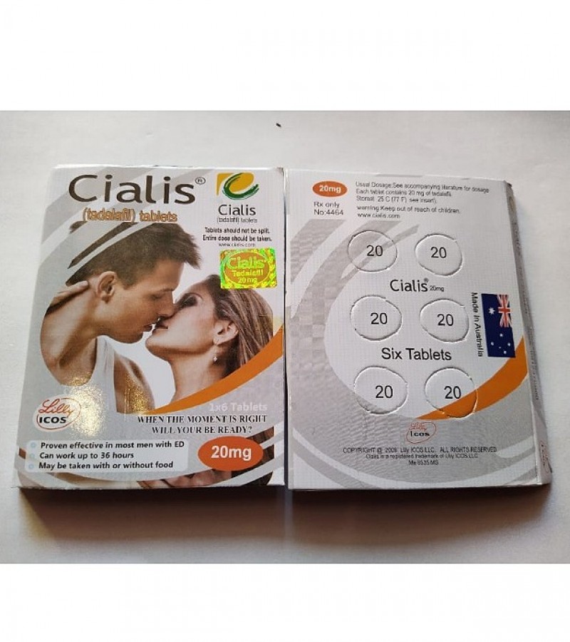 Cialis 20mg 6 Tablets Card  Made In Australian
