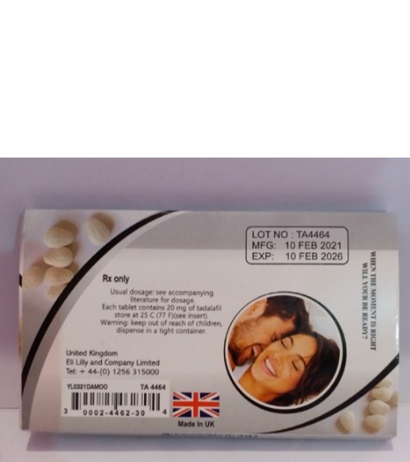 Cialis 20mg 6 Tablets Card Silver Made In UK