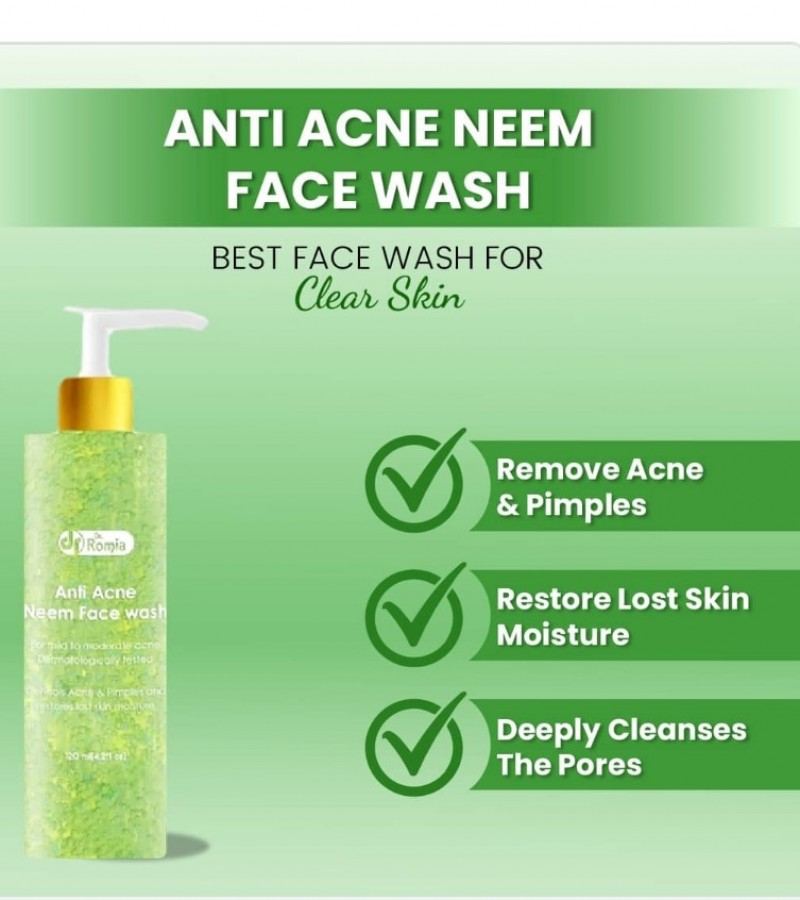 Dr Romia Anti Acne Neem Facewash 120ml