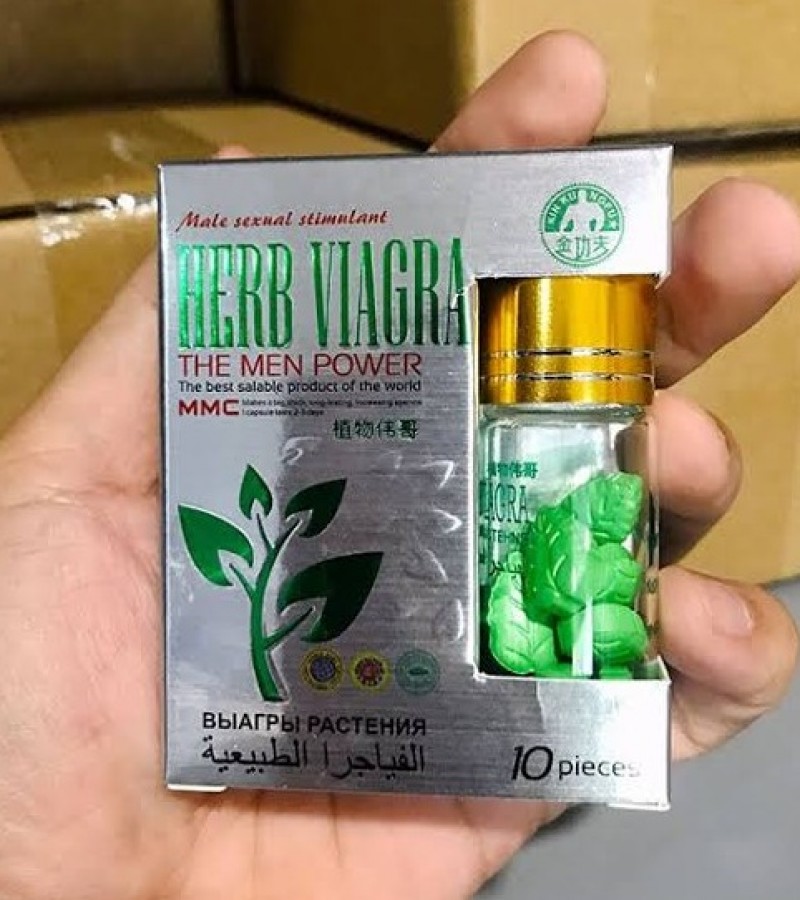 Original Herb Viagra Mens Sex Enhancement 10 Tablets Jar