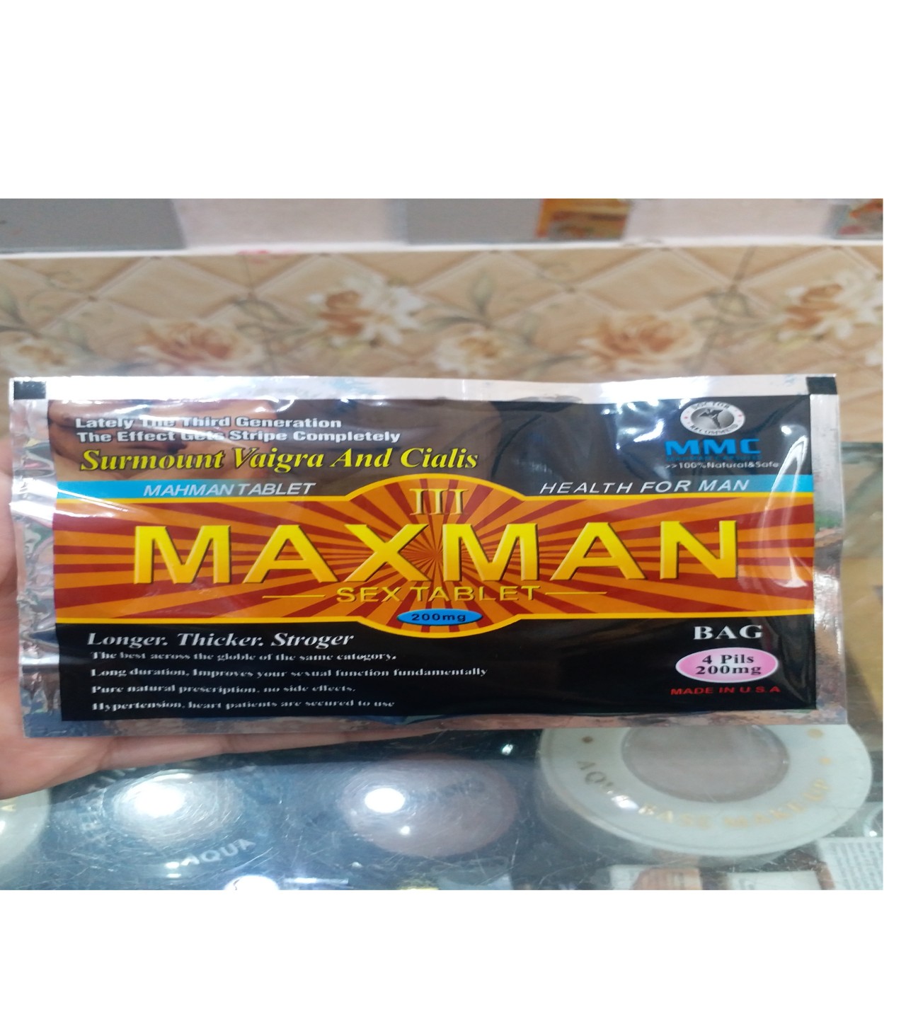 Original Maxman Gold Sex Timing 4 Capsules Sachet Made In USA
