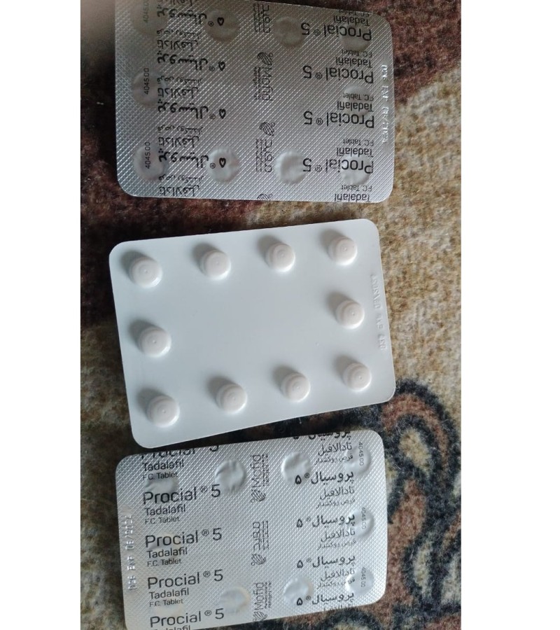 Original PROCIAL 5MG (TADALAFIL 5MG) 30 Tablets Made In Tehran