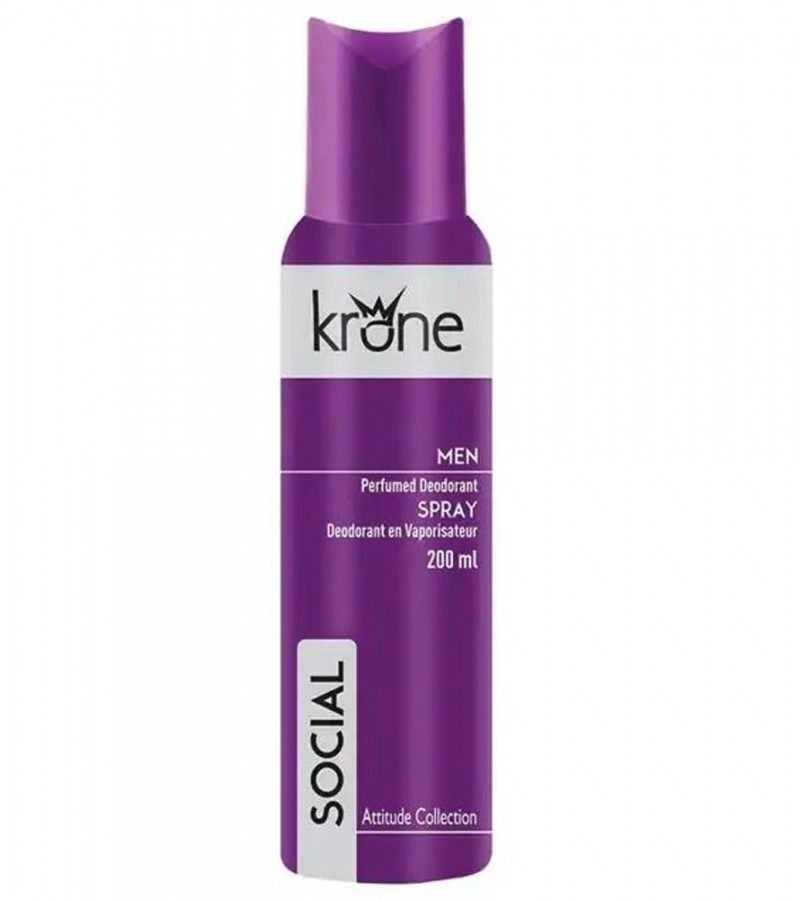 Krone Social Perfume Body Spray For Men – 200 ml