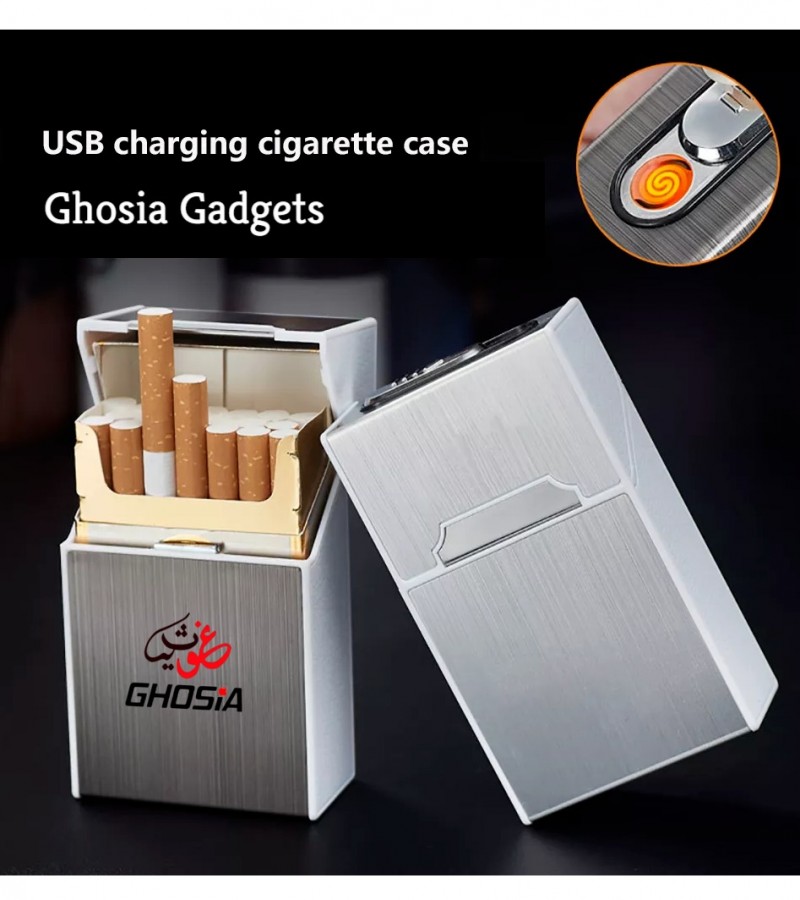 2-in-1 Cigarette Case USB Charging Box Charging Cigarette Case