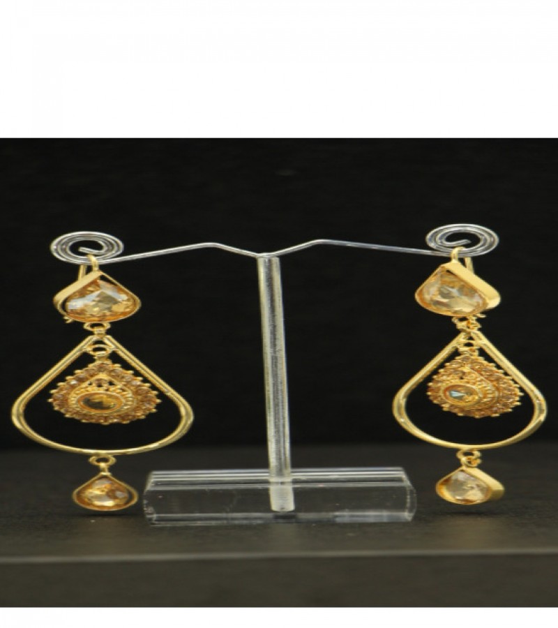 Antique Drop Dangle Earring with imported stones- JT-204