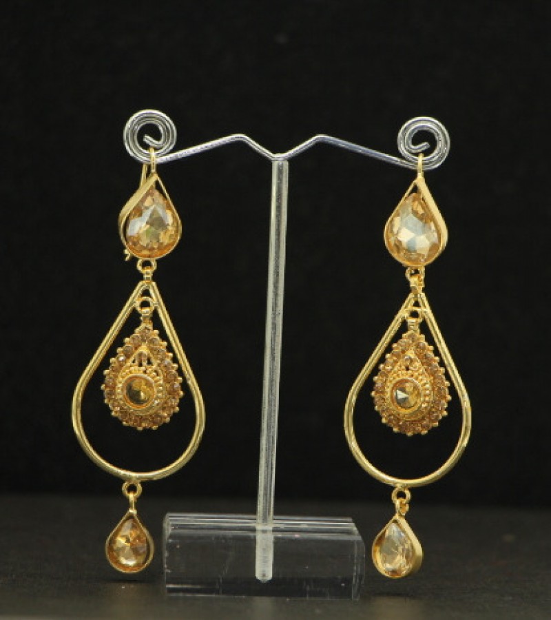 Antique Drop Dangle Earring with imported stones- JT-204
