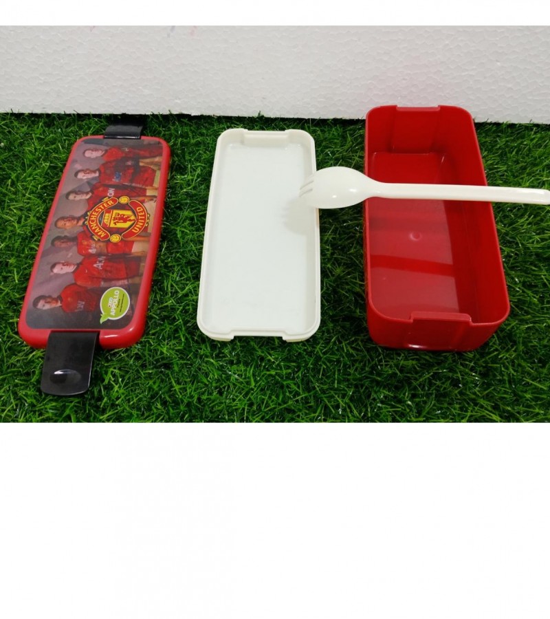 Appollo Plastic Bunny Lunch Box With Tray & spork Red