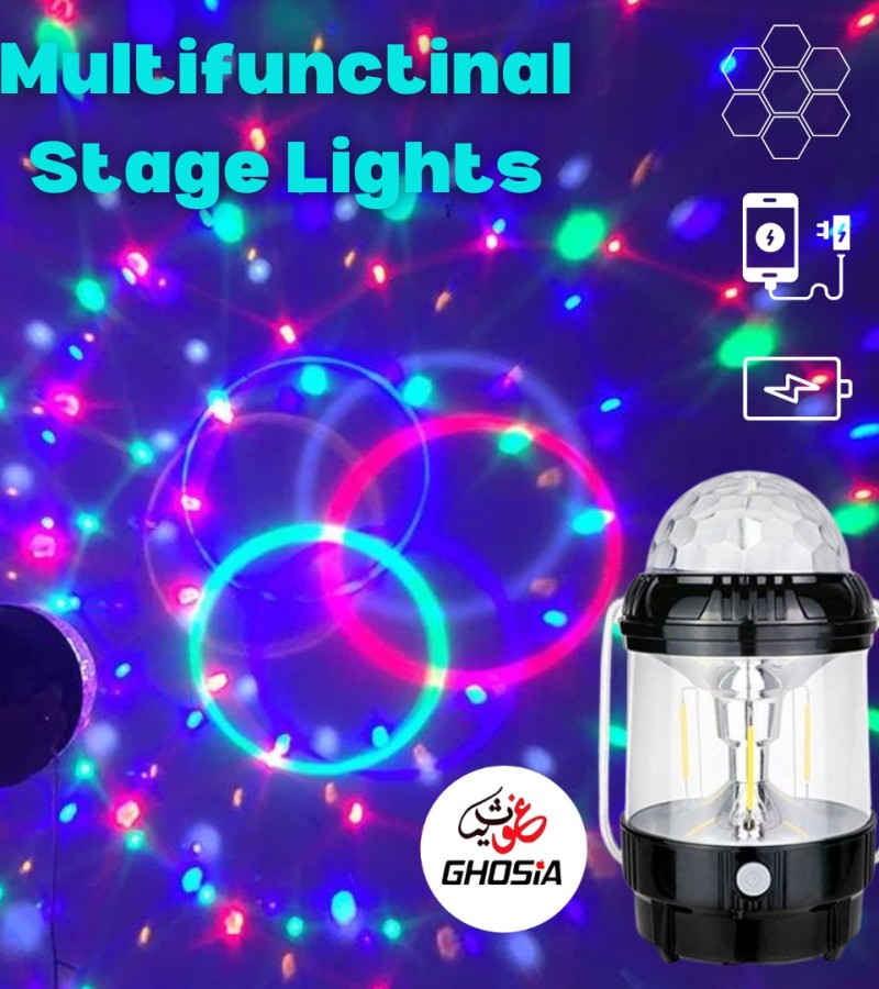 Colorful 3D Stage Lights | Hanging Light Lamp | Power Bank