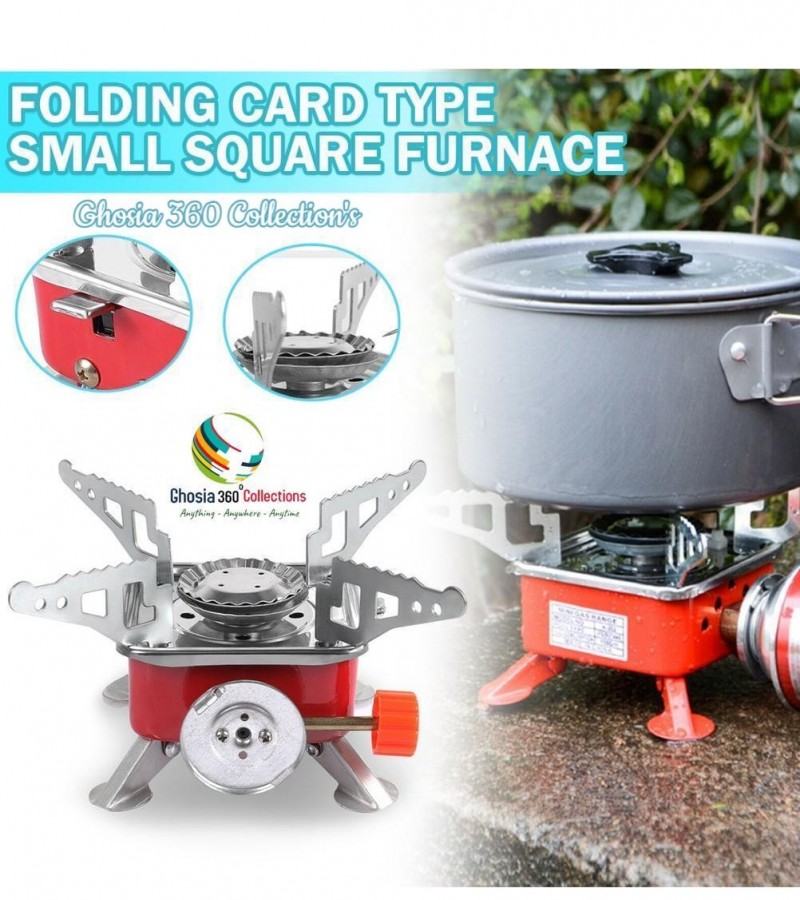 Mini Gas Camping Folding Stove, Ultra Light Foldable Stove Burner, Windproof Split Gas Burner