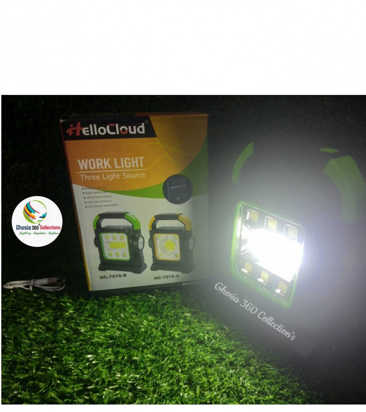 Multifunctional Solar & USB Rechargeable Three Lighting Mode Portable Camping Lamp KN-483