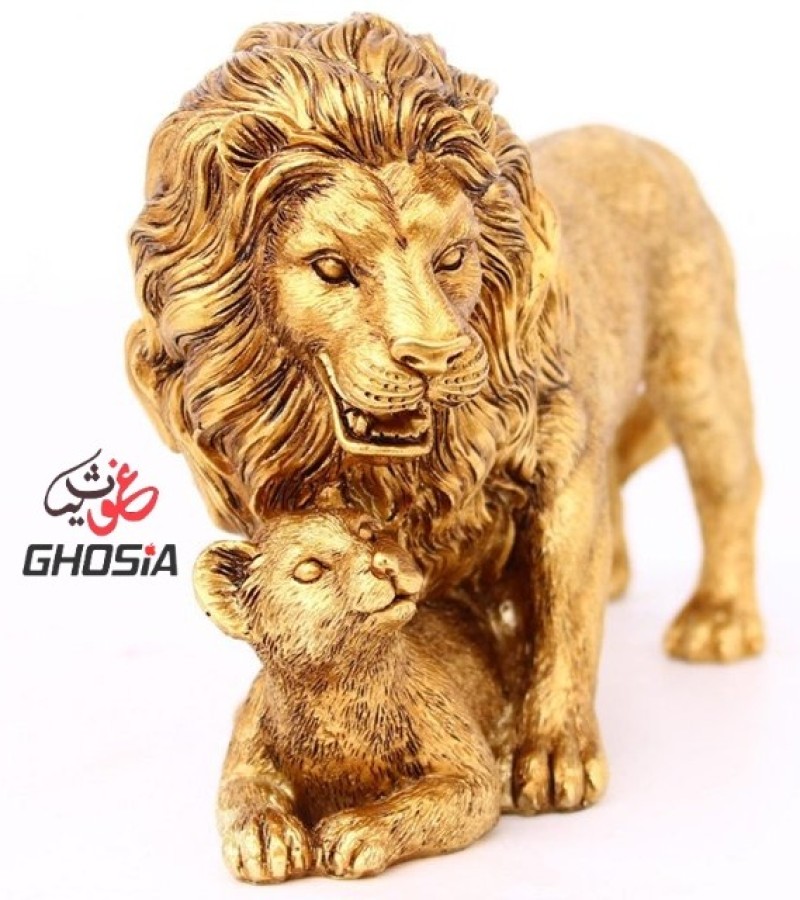 Resin Lion Statue, Home Decoration Modern Craft Gifts Art Decor Figurine Ornament for Table Top/Bedroom/Office Decoration
