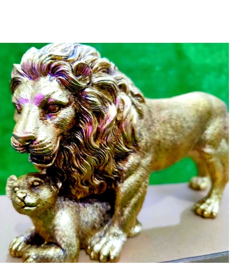 Resin Lion Statue, Home Decoration Modern Craft Gifts Art Decor Figurine Ornament for Table Top/Bedroom/Office Decoration