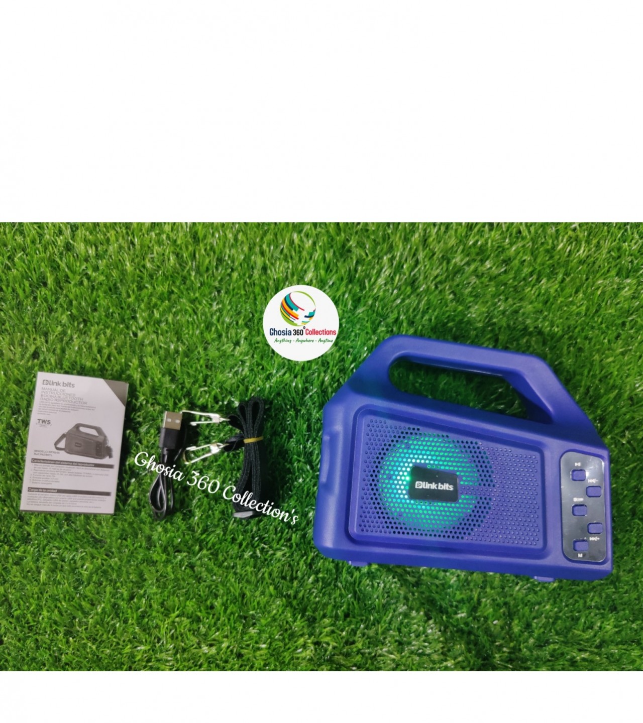 Solar Rechargeable Bluetooth/TWS Speaker With LED Torch Light USB Memory Card Supported