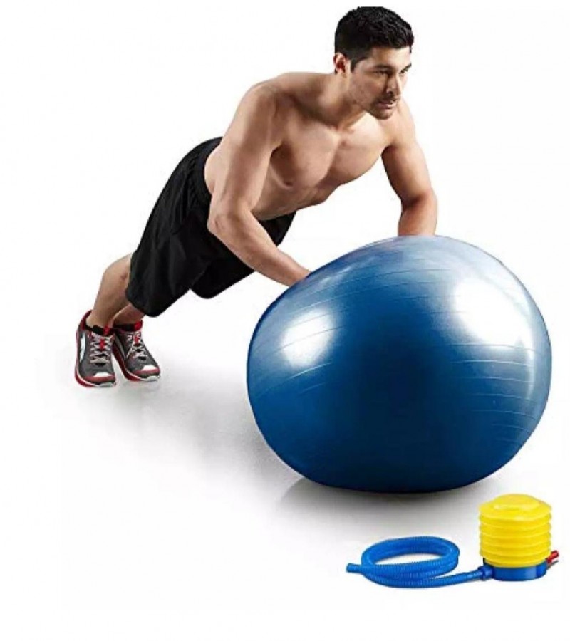 Store Anti-Burst Fitness Exercise Gym Ball with Pump