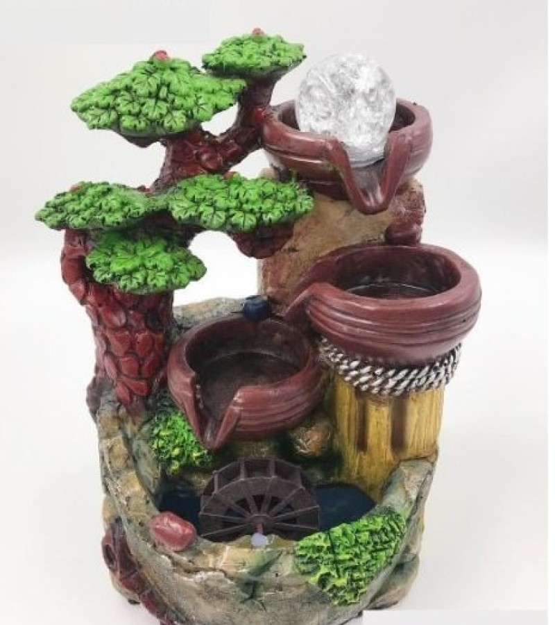 Tabletop Fountain Decoration With Colorful Lights Water Floating Crystal Ball Fountain Decoration