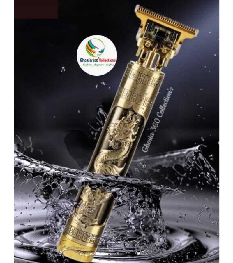 Vintage T9 Golden Dragon Hair Clipper Professional Electric Hair Trimmer 0mm Baldheaded Cutter Beard Shaving Precision Finishing Hair Cutting Machine