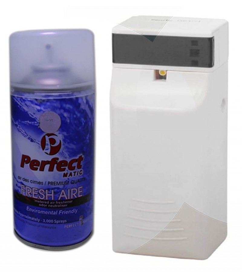 Automatic Air Freshener Dispenser with Free Perfect Matic Fresh Air 300 ml Bottle - White