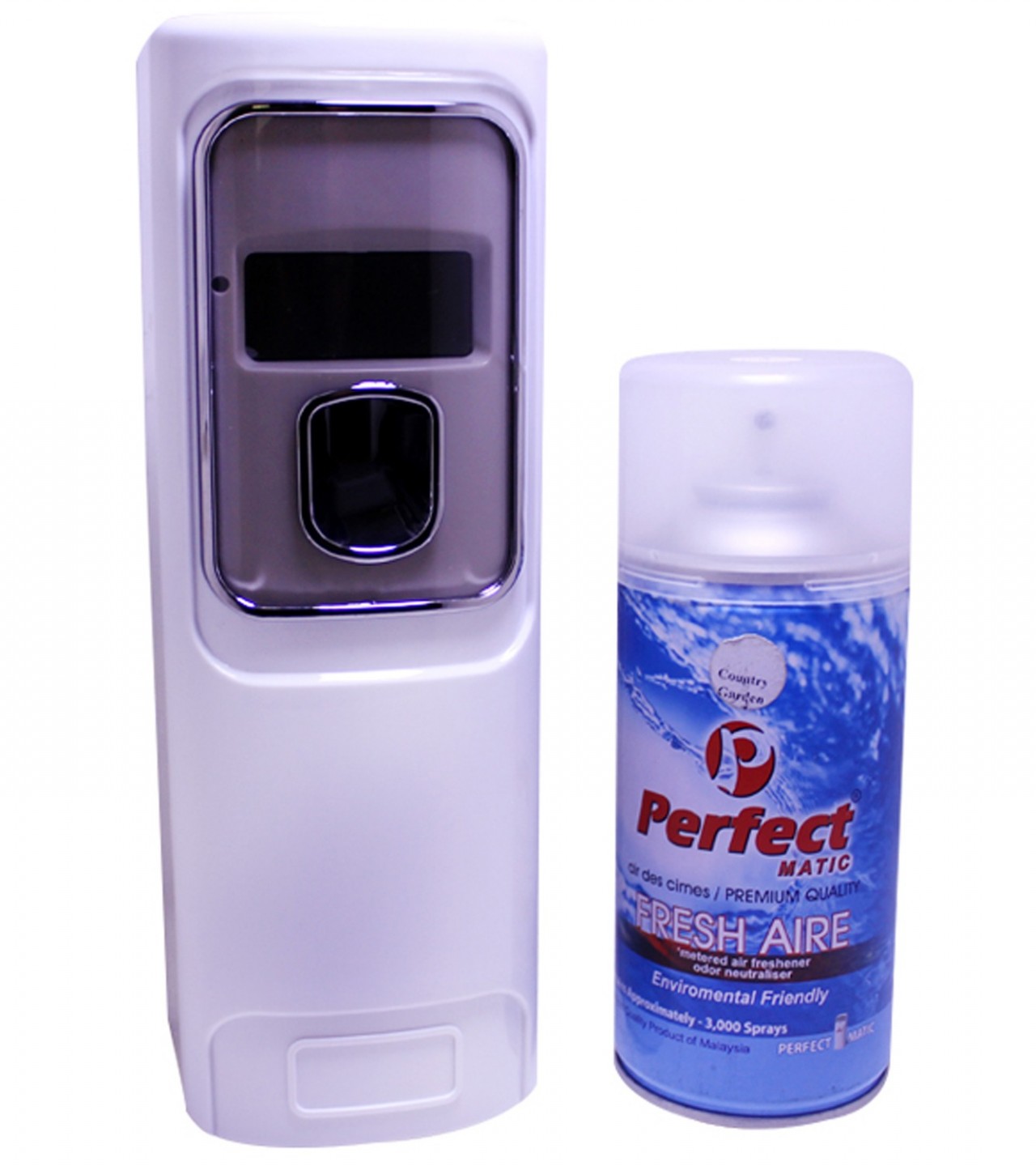 Automatic LCD Display Air Freshener Dispenser with Free Perfect Matic Refill – 300 ml Bottle