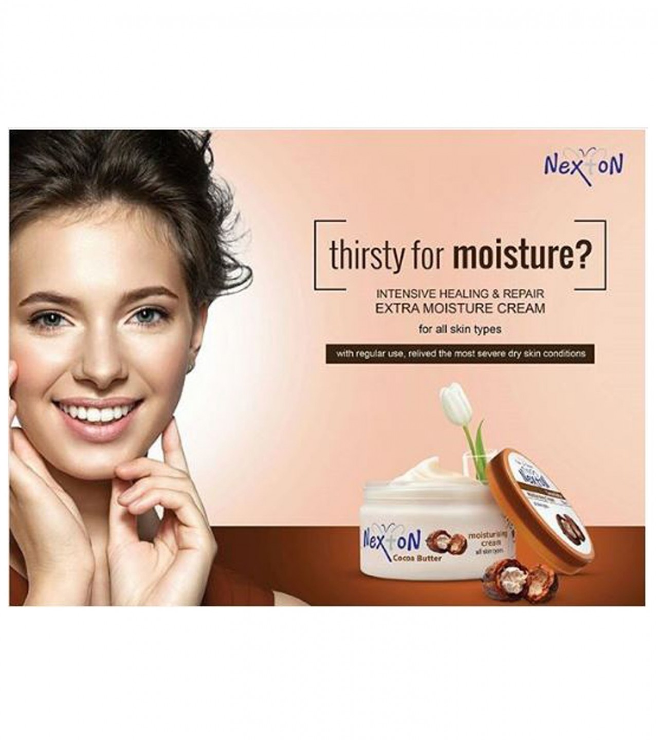 Nexton Cocoa Butter (Face & Body) Moisturizing Cream - 250 ml